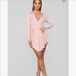 Fashion Nova Laura Skort Romper Rose